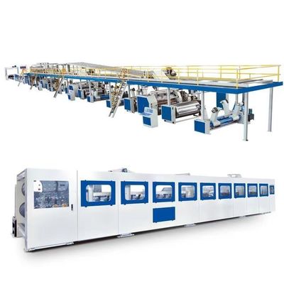 4500 KG 고속 3층 노러브 카드보드 생산 라인 효과적 포장