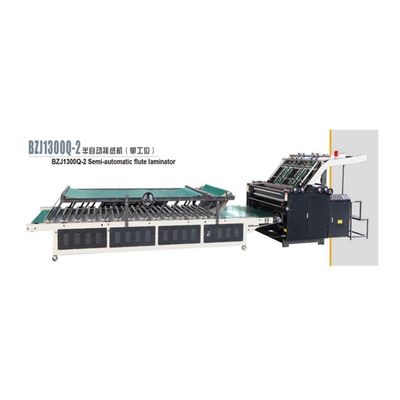 고생산성 반자동 굴곡판 플루트 라미네이팅 기계 13.5m x 2m x 2.9m