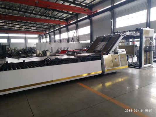 13kw 완전 자동 고속 플루트 종이 라미네이션 기계 식품 접착제 및 디자인